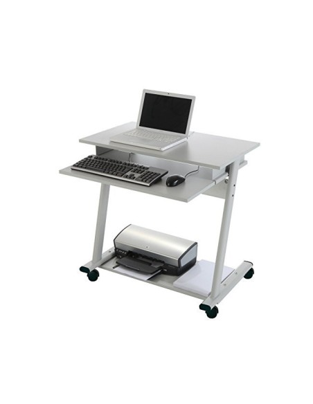 MESA PC ROCADA RD-9100 SIST. BLOQ.  RUEDAS EST.MET.BAND.TECL EXTRABLE