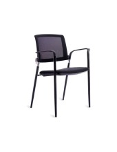 SILLA ROCADA CONFID. B/FIJOS EST.MET.ASIENTO IGNIFUGA NG.RESP.MALLA