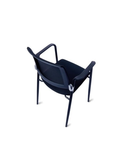 SILLA ROCADA CONFID. B/FIJOS EST.MET.ASIENTO IGNIFUGA NG.RESP.MALLA