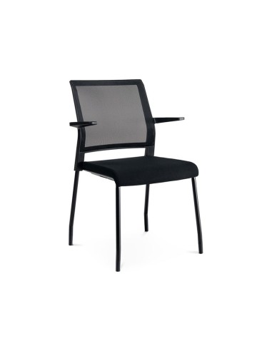 SILLA RD CONFIDENTE BRAZOS FIJOS EST.MET.ASIENTO IGNIF NG.RESP MALLA
