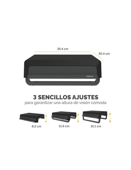 SOPORTE FELLOWES MONITOR BREYTA 3 AJUST ALT.350X300X80/118/155MM NG.