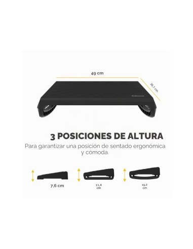 REPOSAPIES FELLOWES BREYTA 3 AJUSTES ALTURA 100% 490X360X98MM NG.