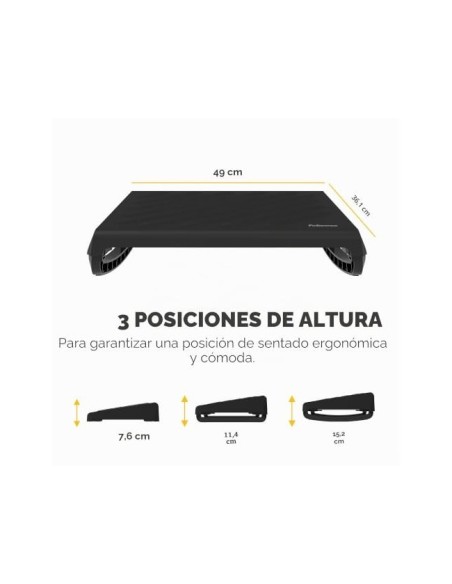 REPOSAPIES FELLOWES BREYTA 3 AJUSTES ALTURA 100% 490X360X98MM NG.