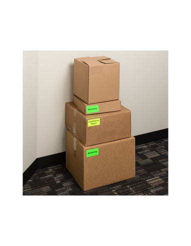 ETIQUETA ADH. TICO VE. FLUOR PERMANENTE 200X142MM CAJA 140 UD.