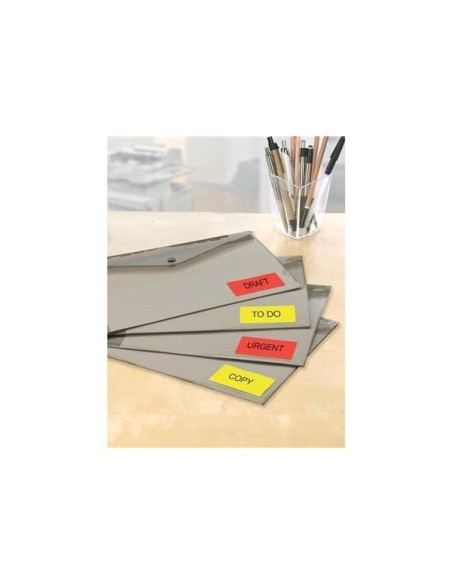 ETIQUETA ADH. TICO VE. FLUOR PERMANENTE 47,5X25,5MM CAJA 3080 UD.