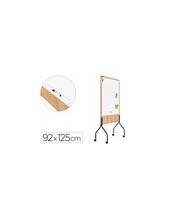PIZARRA BL.ROCADA DOBLE CARA LACADA MAG.MELA. ROBLE 4 RUEDAS 92X125CM 2