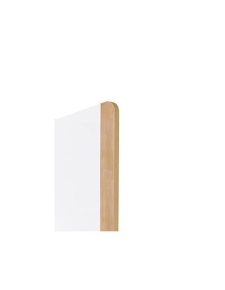 PIZARRA BL.ROCADA DOBLE CARA LACADA MAG.MELA. ROBLE 4 RUEDAS 92X125CM