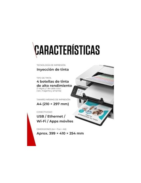 CANON MAXIFY GX6550 TINTA 24 PPM NG./15 PPM A4 WIFI ESCANER