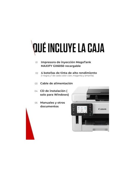CANON MAXIFY GX6550 TINTA 24 PPM NG./15 PPM A4 WIFI ESCANER