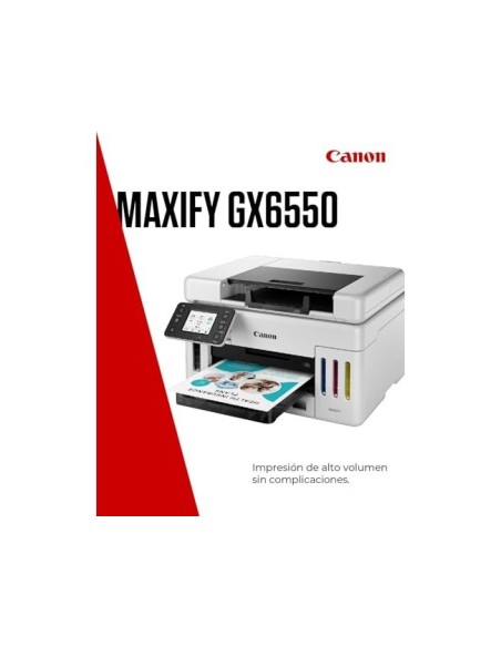 CANON MAXIFY GX6550 TINTA 24 PPM NG./15 PPM A4 WIFI ESCANER