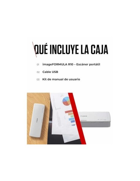 ESCANER CANON IMAGEFORMULA R10 A4 VEL. 12 PPM 600X600 DPI USB 2.0