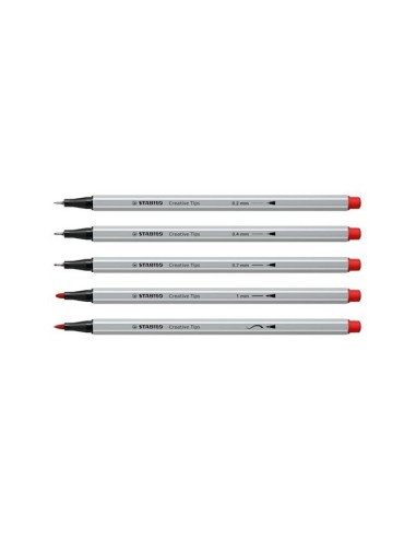 ROTULADOR STABILO CREATIVE CALIB TIPSARTY LINECLASSIC 5 PUNTAS MET.30