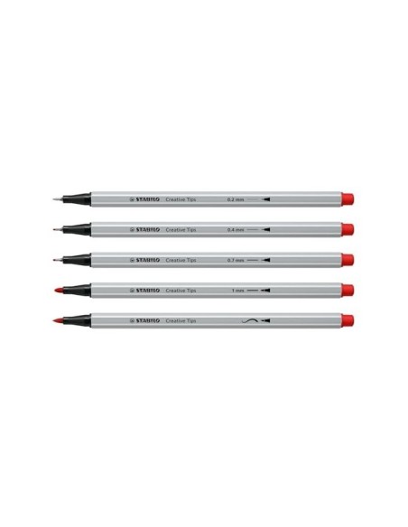 ROTULADOR STABILO CREATIVE CALIB TIPSARTY LINECLASSIC 5 PUNTAS MET.30