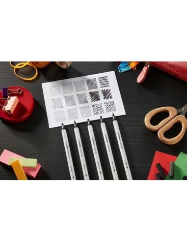 ROTULADOR STABILO CREATIVE CALIB TIPSARTY LINECLASSIC 5 PUNTAS MET.30
