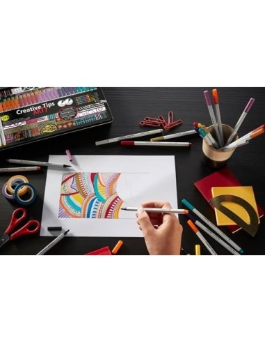 ROTULADOR STABILO CREATIVE CALIB TIPSARTY LINECLASSIC 5 PUNTAS MET.30