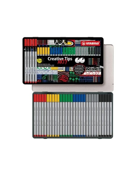 ROTULADOR STABILO CREATIVE CALIB TIPSARTY LINECLASSIC 5 PUNTAS MET.30