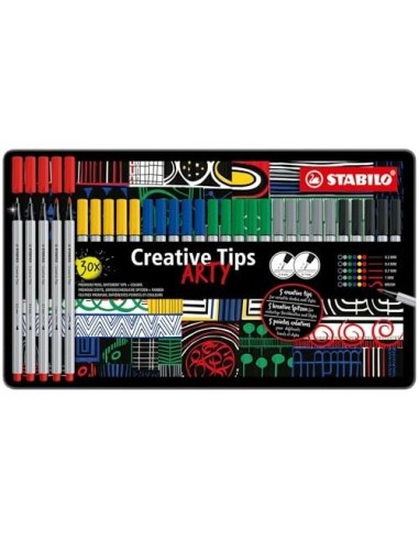 ROTULADOR STABILO CREATIVE CALIB TIPSARTY LINECLASSIC 5 PUNTAS MET.30