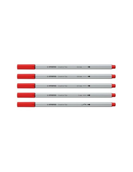 ROTULADOR STABILO CREATIVE CALIB TIPSARTY LINECLASSIC 5 PUNTAS MET.30