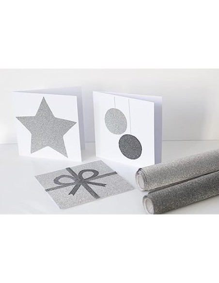 ROLLO ADH.D-C-FIX GRIS METAL BRILLO ANCHO 45 CM LARGO 1,5MT.
