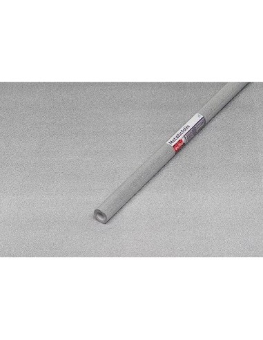 ROLLO ADH.D-C-FIX GRIS METAL BRILLO ANCHO 45 CM LARGO 1,5MT.