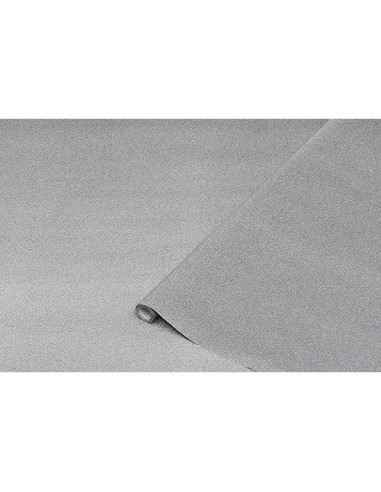 ROLLO ADH.D-C-FIX GRIS METAL BRILLO ANCHO 45 CM LARGO 1,5MT.