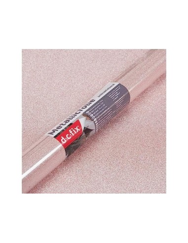 ROLLO ADH.D-C-FIX ROSA METAL BRILLO ANCHO 45 CM LARGO 1,5MT.