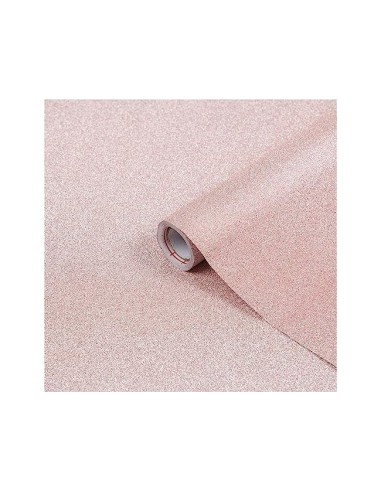 ROLLO ADH.D-C-FIX ROSA METAL BRILLO ANCHO 45 CM LARGO 1,5MT.