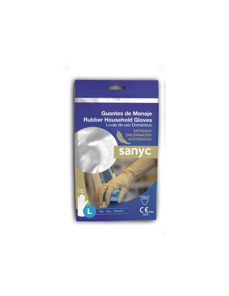 GUANTES LATEX SATINADOS RELIEVE ANTIDESLIZANTE SIN POLVO TALLA GRANDE
