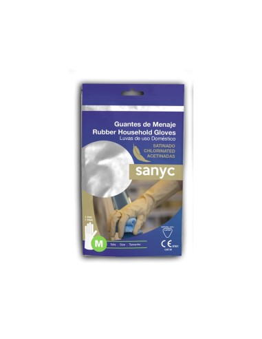 GUANTES LATEX SATINADOS RELIEVE ANTI DESLIZANTE SIN POLVO MTALLA MED.