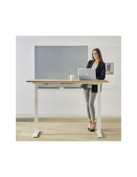 MESA ROCADA DOBLE REG. ALTURA ELECTRICAMENTE 180X163 CM REG.BL./ HAYA