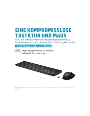 SET TECLADO+RATON INALAMBRICO HP COMBO 655 NG.
