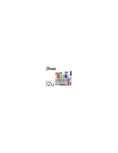 ROTULADOR SHARPIE PERMANENTE FINO GLAM POP 12 UD.SURT.
