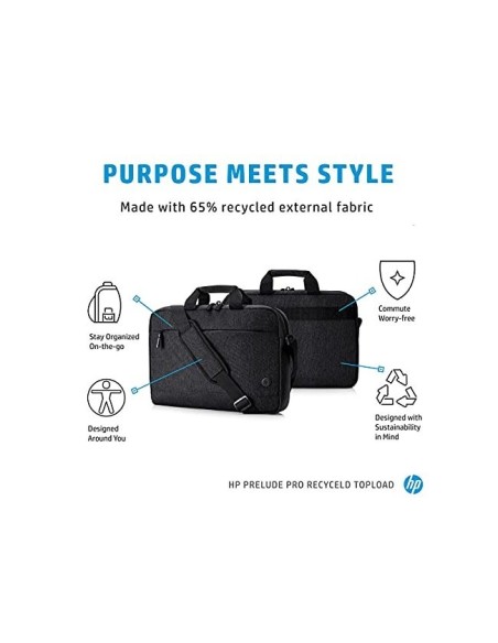 MALETIN PARA PORTATIL HP PRELUDE PRO RECYCLED 15,6" COLOR NEGRO 286X