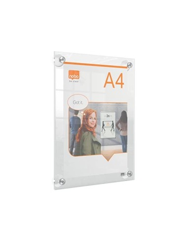 MARCO PORTANUNCIOS NOBO ACRILICO TPTE. REMOV.A4 S/MARCO 261X24X346MM