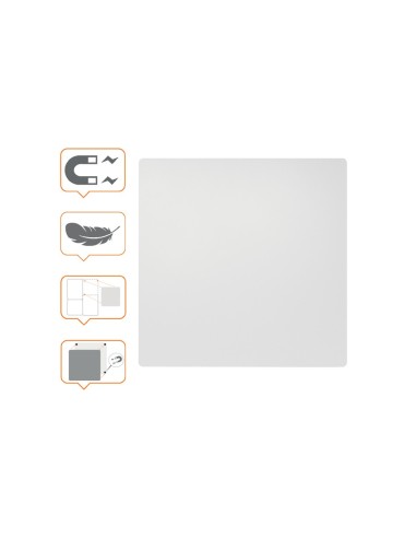 PIZARRA BL.NOBO MODULAR SIN MARCO ACERO MAGNETICA 450X450MM