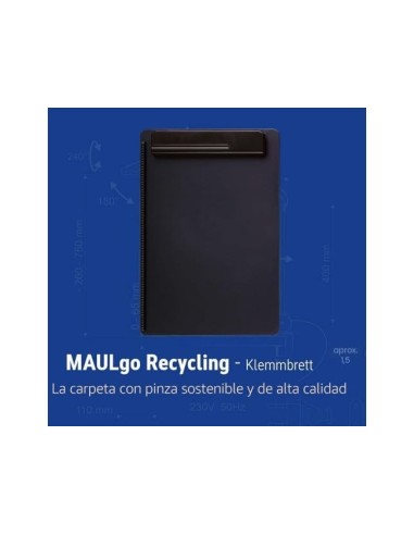 PORTANOTAS MAUL GO A4 PLAST.RECICLADO PINZA NG.