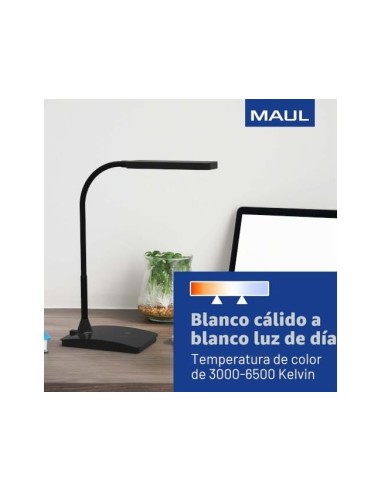 LAMPARA ESCRITORIO MAUL LED PEARLY 3 NIV. INTENSIDAD NG.106X375X357MM