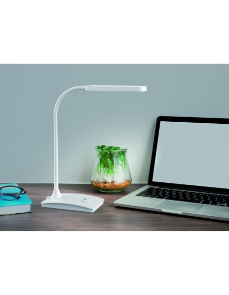 LAMPARA ESCRITORIO MAUL LED PEARLY 3 NIV. INTENSIDAD BL.106X375X357MM