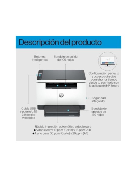 MULTIFUNCION HP LASERJET M234D A4 LASER MONOCROMO A4 WIFI 29PPM NG.