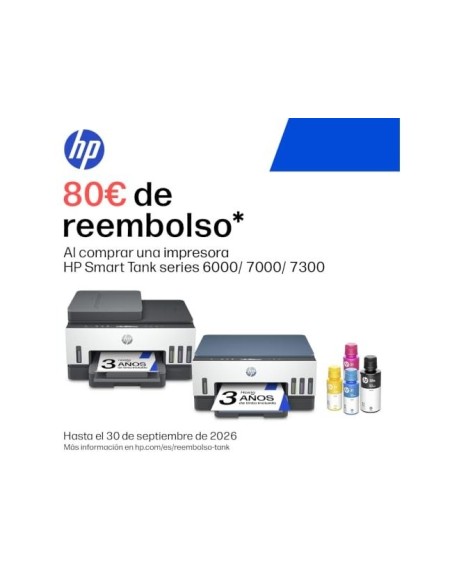 HP SMART TANK 7005 CARTUCHO A4 WIFI 20PPM NG.16PPM ESCANER COPIA FAX