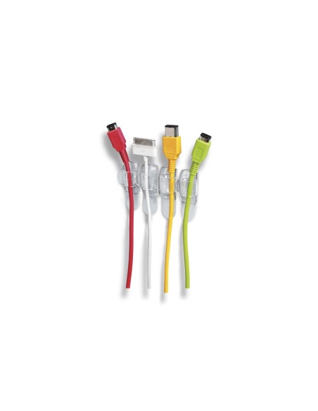SUJETACABLES 3M COMMAND CABLES REDONDOS 4 CLIPS+5 TIRAS
