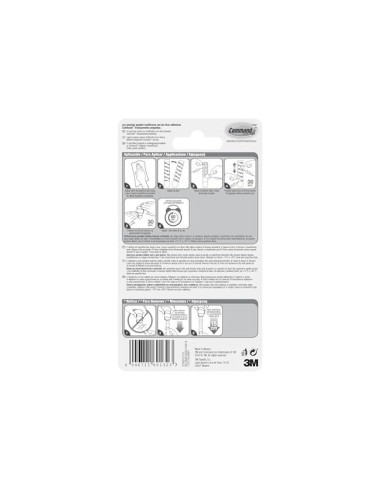 SUJETACABLES 3M COMMAND CABLES REDONDOS 4 CLIPS+5 TIRAS