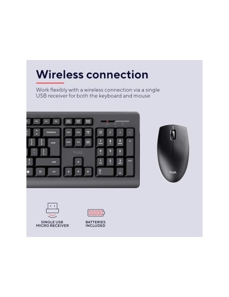 SET TECLADO+RATON TRUST PRIMO INALAMBRICO USB 2.0 NG.