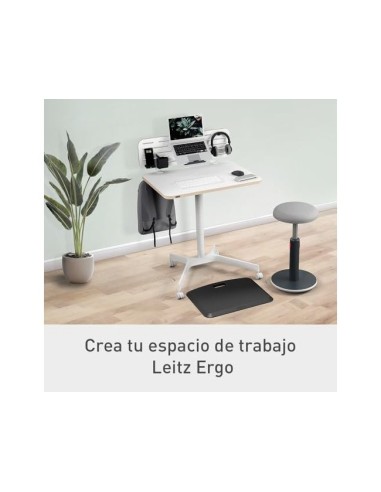 MESA LEITZ ERGO REG.EN ALTURA NEUMATICA TABLERO 80X60 CM 4 RUEDAS BL.