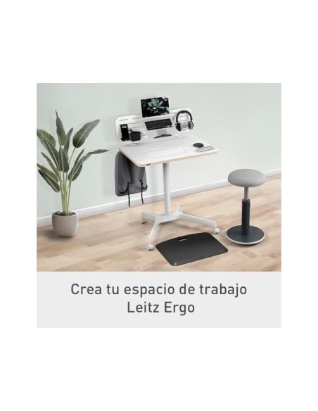 MESA LEITZ ERGO REG.EN ALTURA NEUMATICA TABLERO 80X60 CM 4 RUEDAS BL.