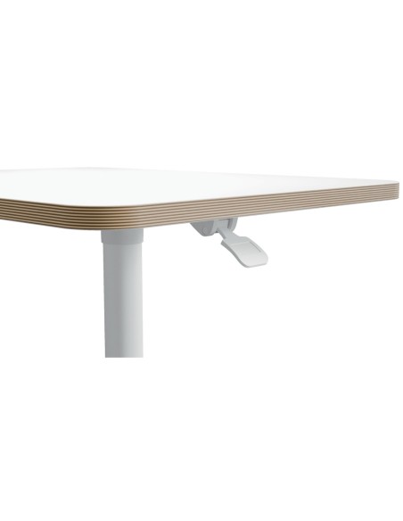 MESA LEITZ ERGO REG.EN ALTURA NEUMATICA TABLERO 80X60 CM 4 RUEDAS BL.