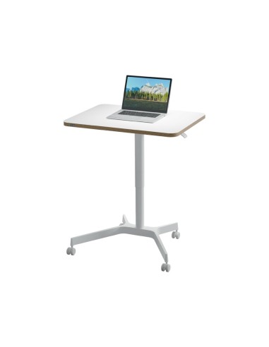 MESA LEITZ ERGO REG.EN ALTURA NEUMATICA TABLERO 80X60 CM 4 RUEDAS BL.