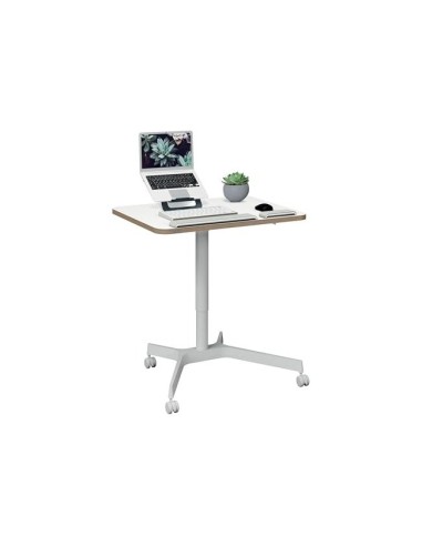 MESA LEITZ ERGO REG.EN ALTURA NEUMATICA TABLERO 80X60 CM 4 RUEDAS BL.