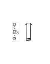 PERCHERO METALICO MAUL SALSA 8 COLGADORES NG.520X1730X400MM 2