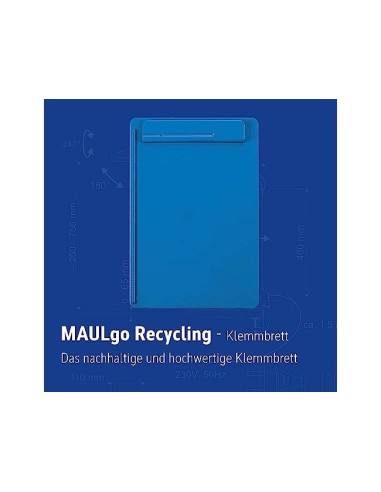 PORTANOTAS MAUL GO A4 PLAST.RECICLADO PINZA AZ.